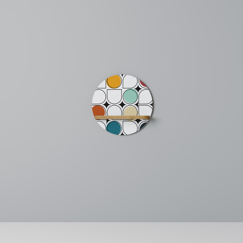 HUE HARMONY Prateleira Redonda Decorativa em Efeito Carvalho