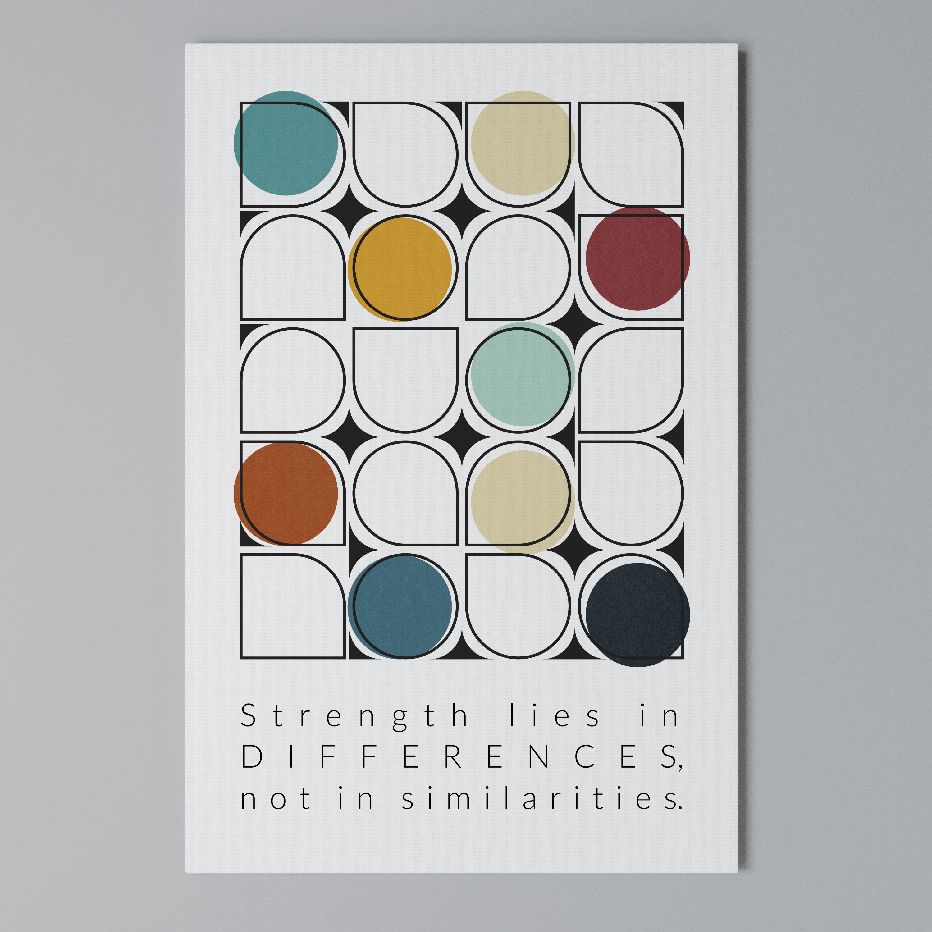 HUE HARMONY Vertical Canvas Print