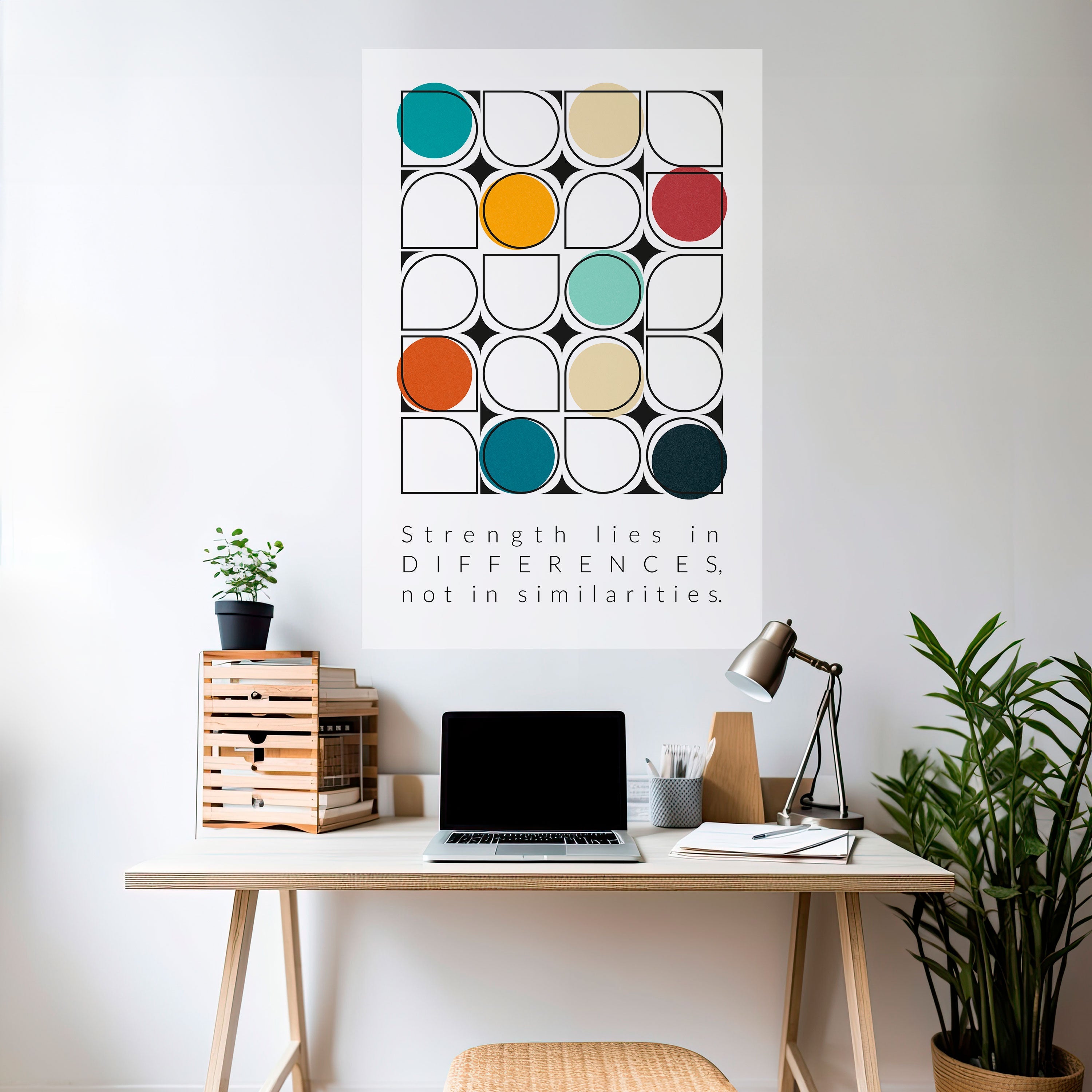HUE HARMONY Peel and Stick Vertical Poster