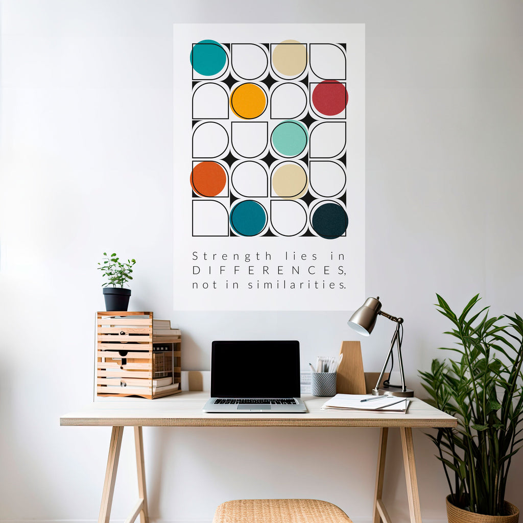 HUE HARMONY Peel and Stick Vertical Poster