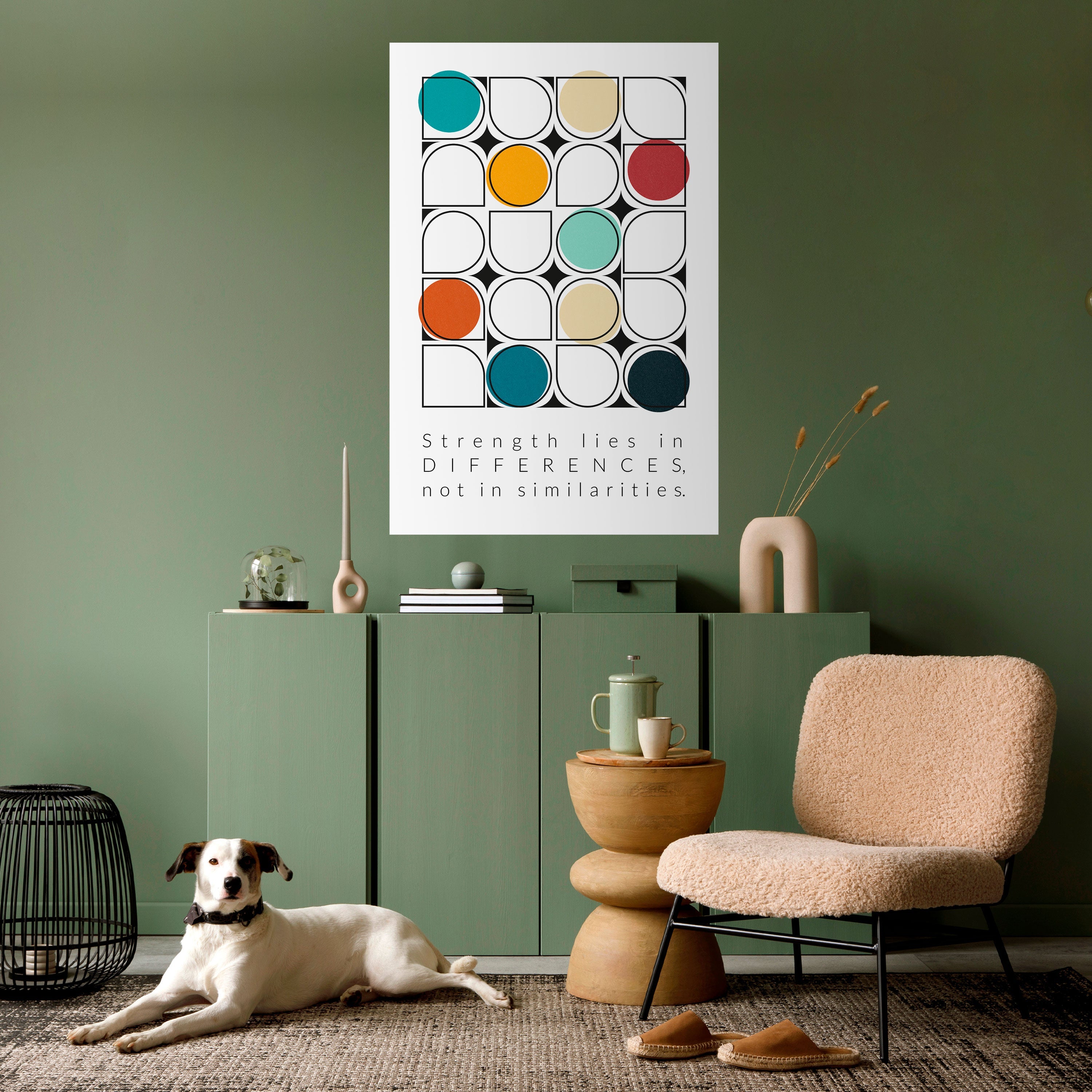 HUE HARMONY Peel and Stick Vertical Poster