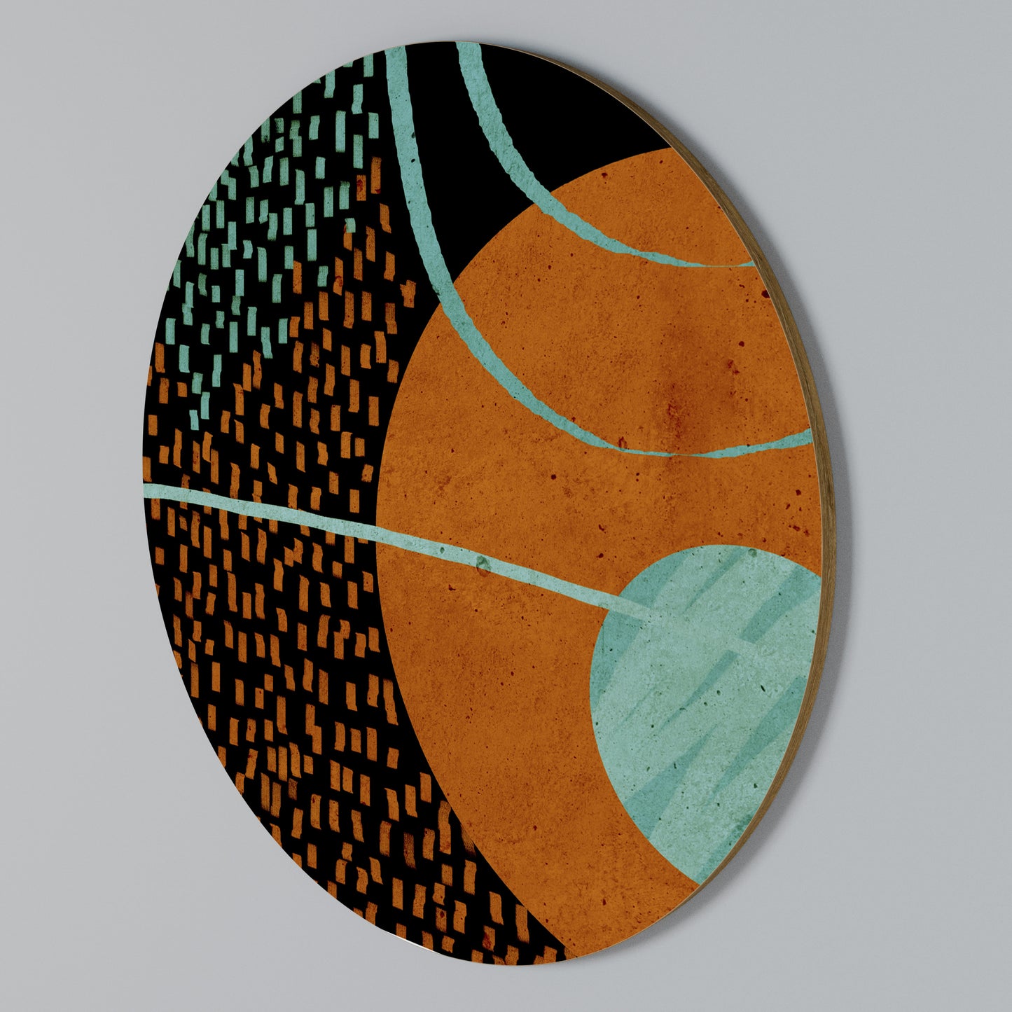 GEODE GLIMMER Arte de Parede Redonda