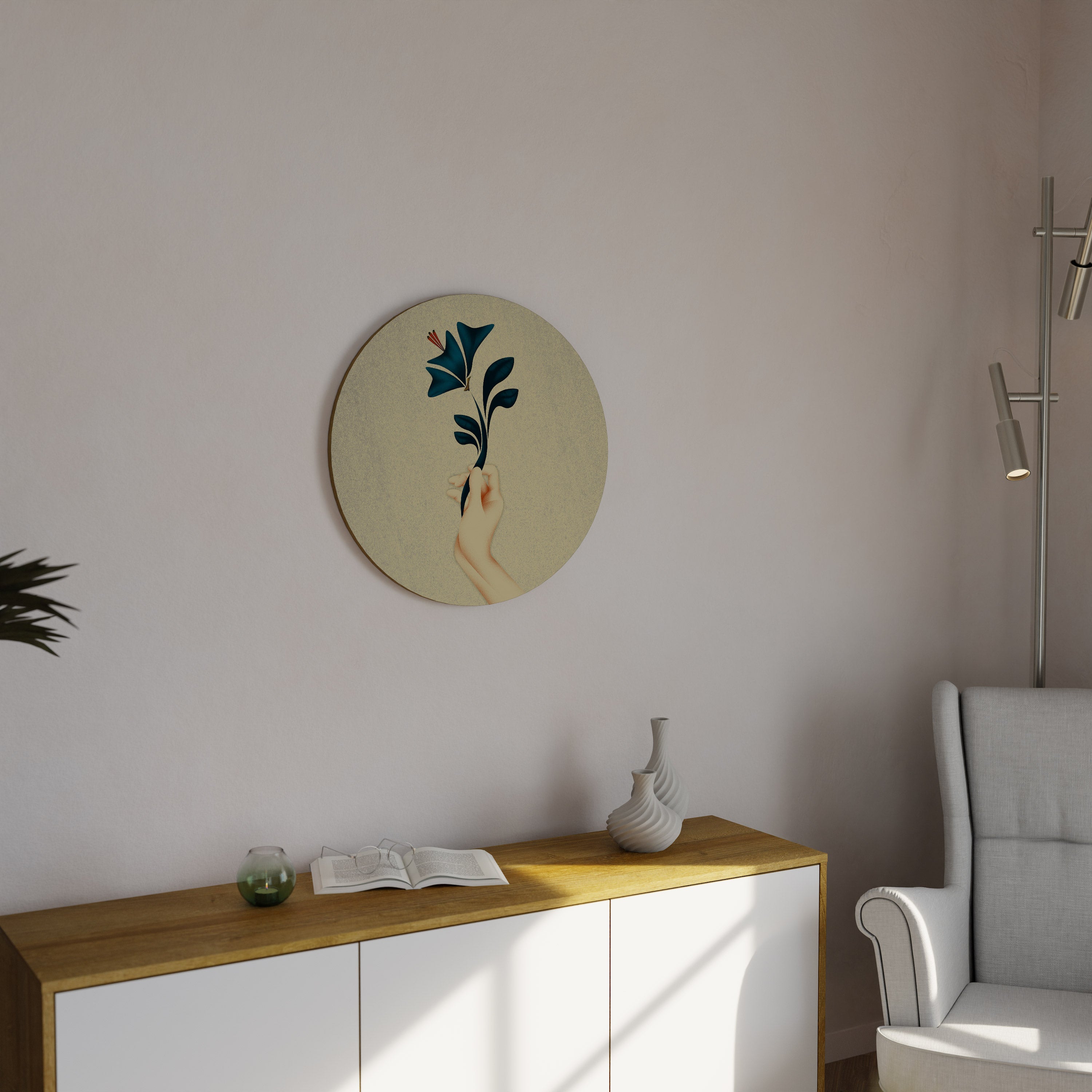 TAKE IT OR LEAF IT Round Wall Art