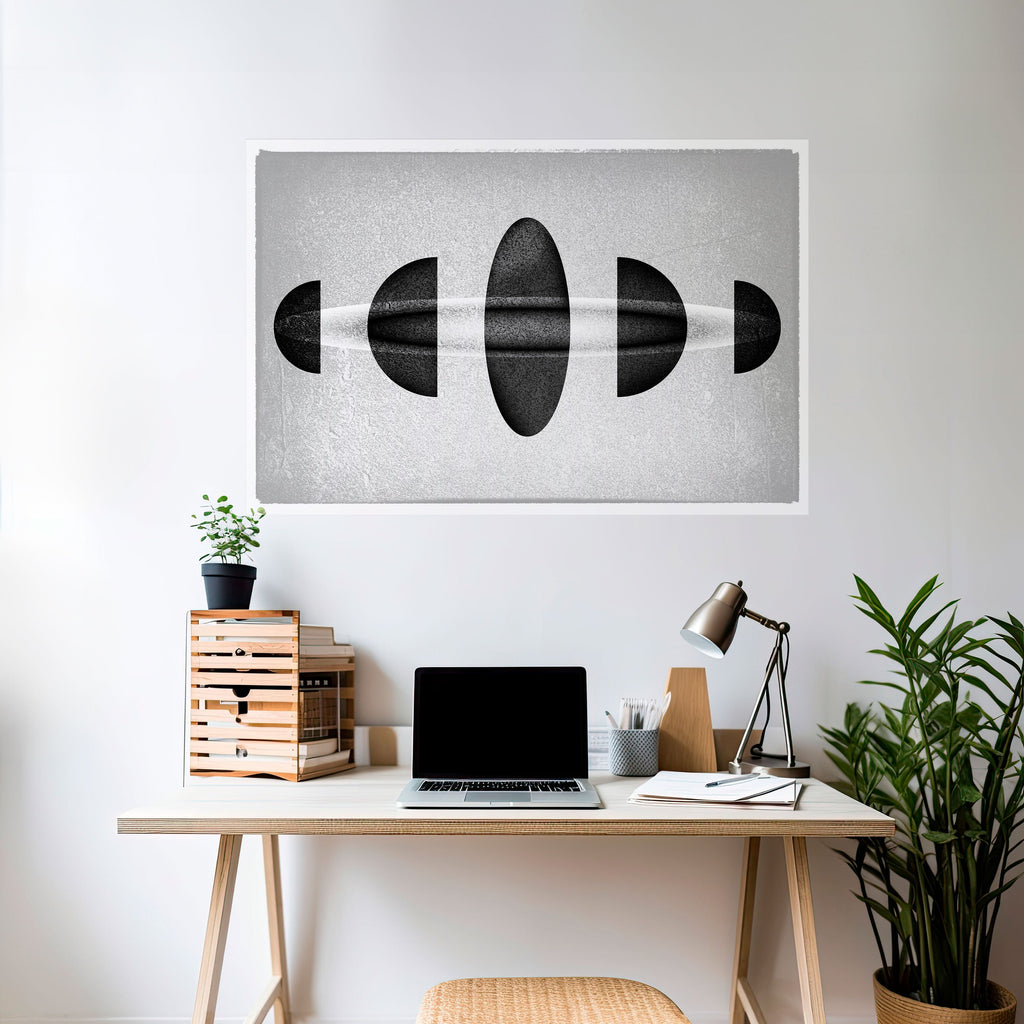 OBSIDIAN ODYSSEY Peel and Stick Horizontal Poster