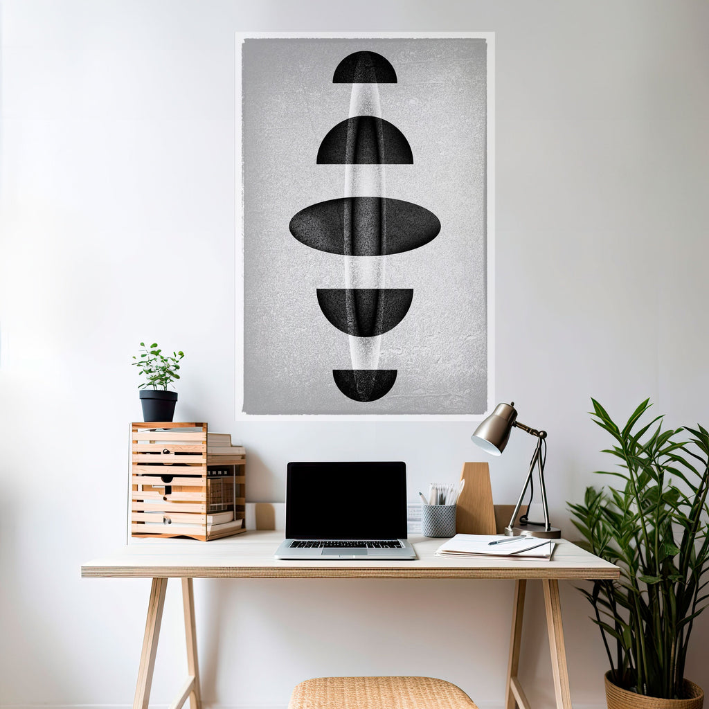 OBSIDIAN ODYSSEY Peel and Stick Vertical Poster