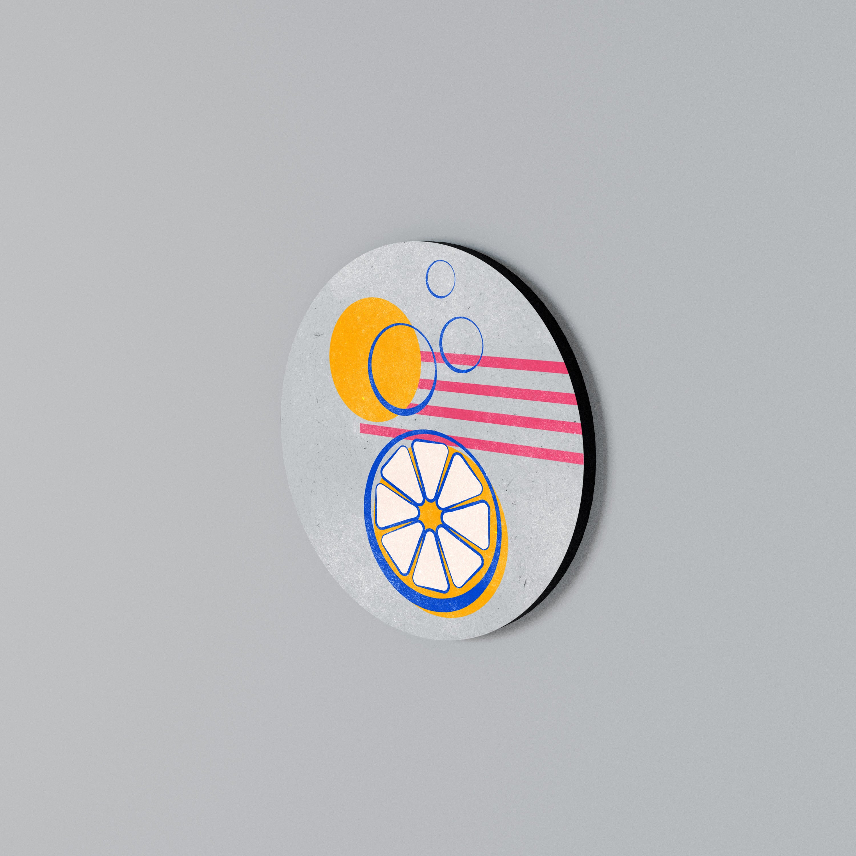 CITRUS SPARK Arte de Parede Redonda