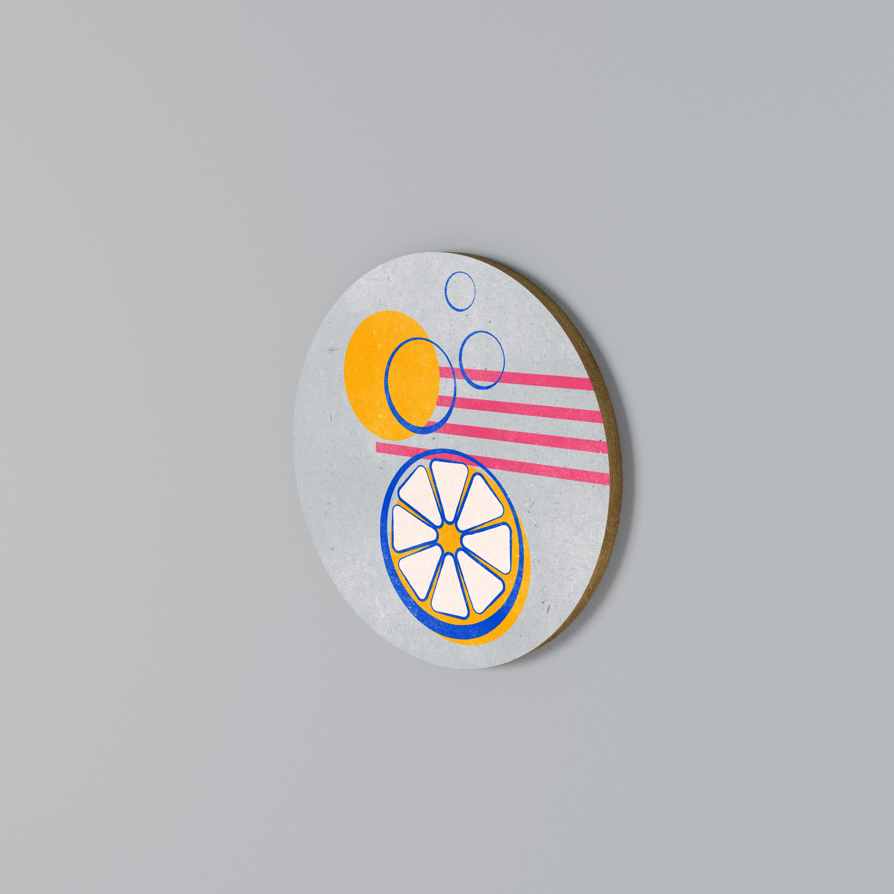 CITRUS SPARK Arte de Parede Redonda