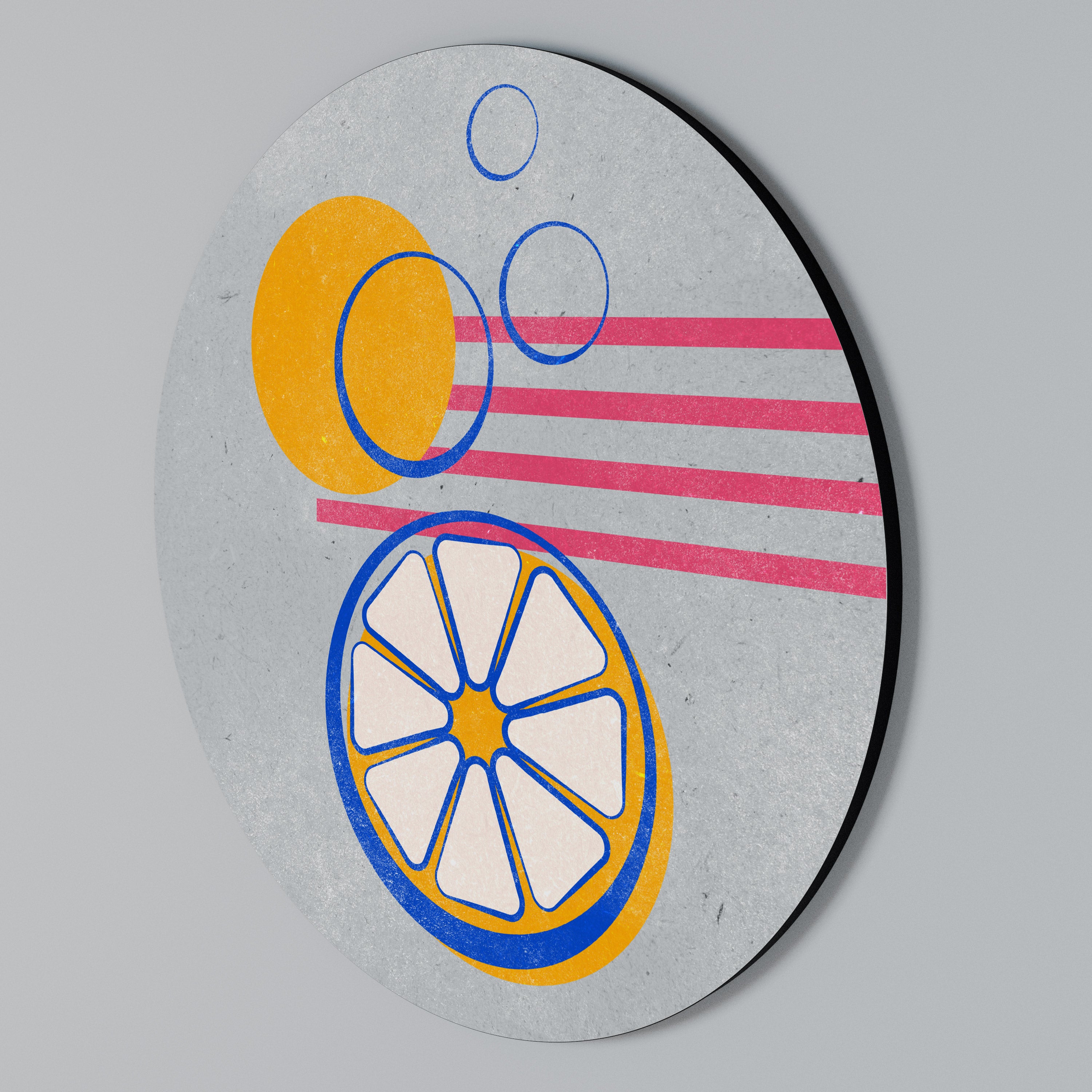 CITRUS SPARK Arte de Parede Redonda