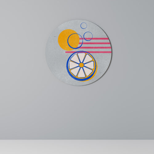 CITRUS SPARK Round Wall Art