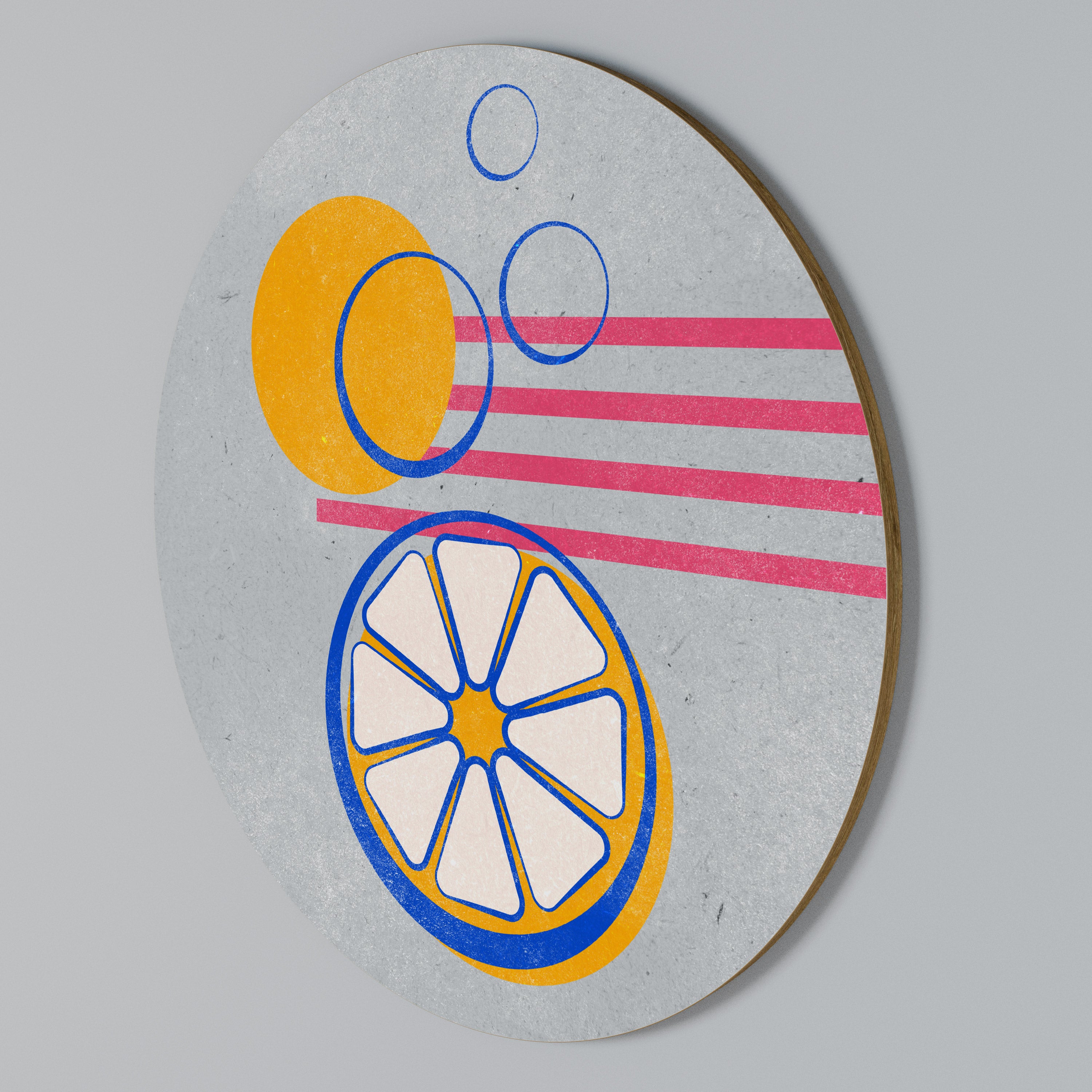 CITRUS SPARK Arte de Parede Redonda