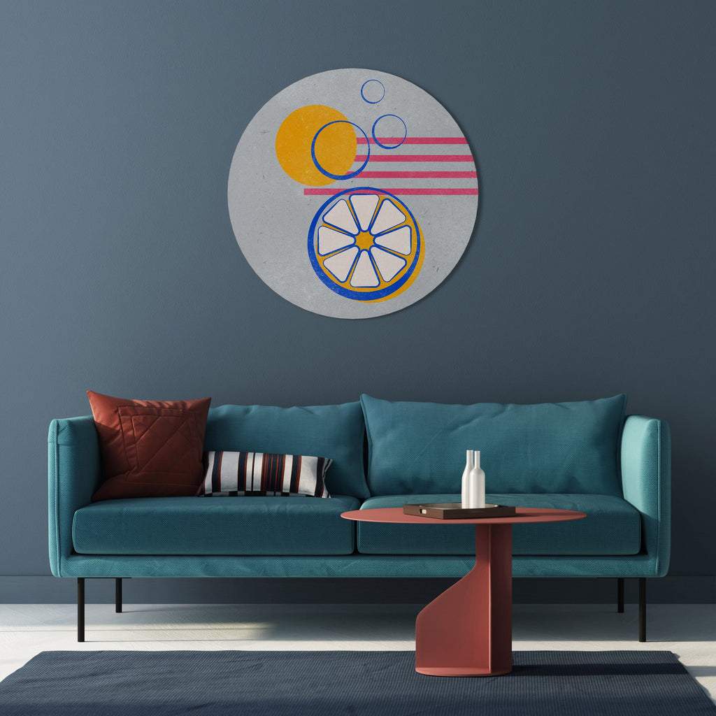 CITRUS SPARK Round Wall Art