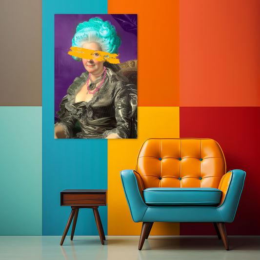 BAROQUE CHIC Quadro em tela vertical