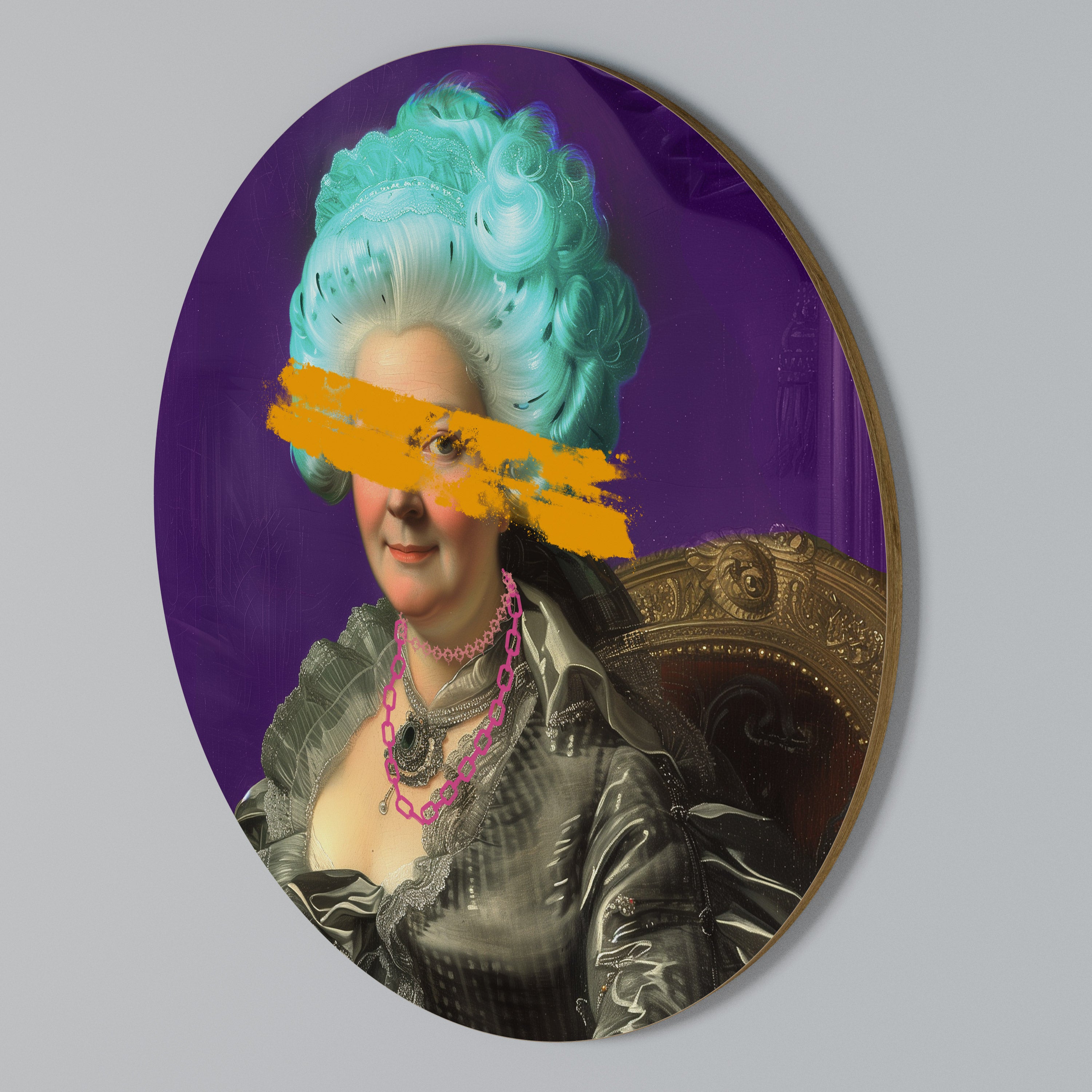 BAROQUE CHIC Arte de Parede Redonda