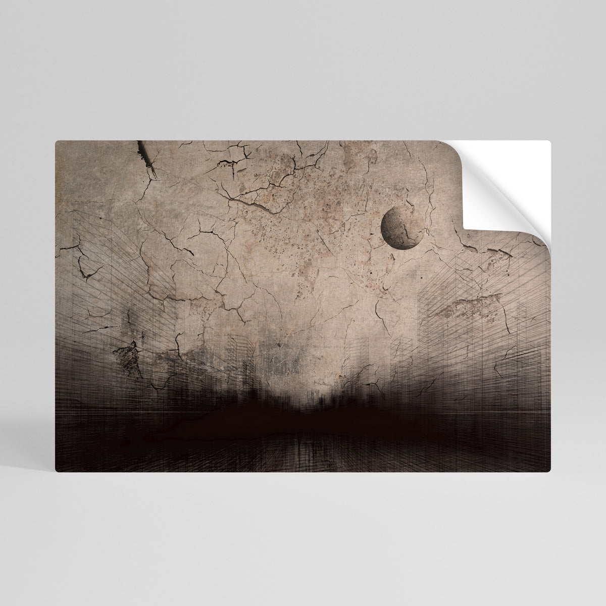 MOONBEAM THOUGHTS Peel and Stick Horizontal Poster