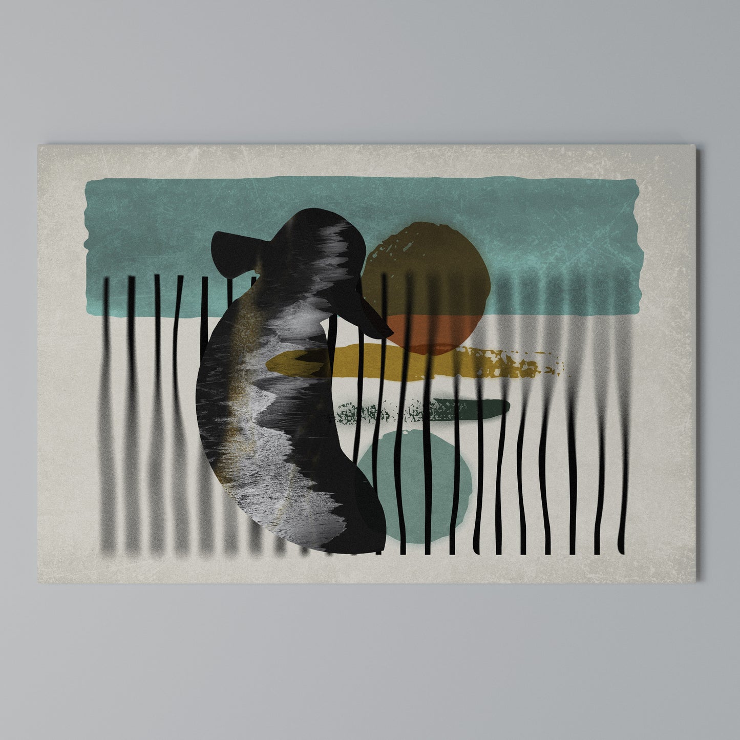 INKWELL TURQOISE Horizontal Canvas Print