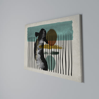 INKWELL TURQOISE Horizontal Canvas Print