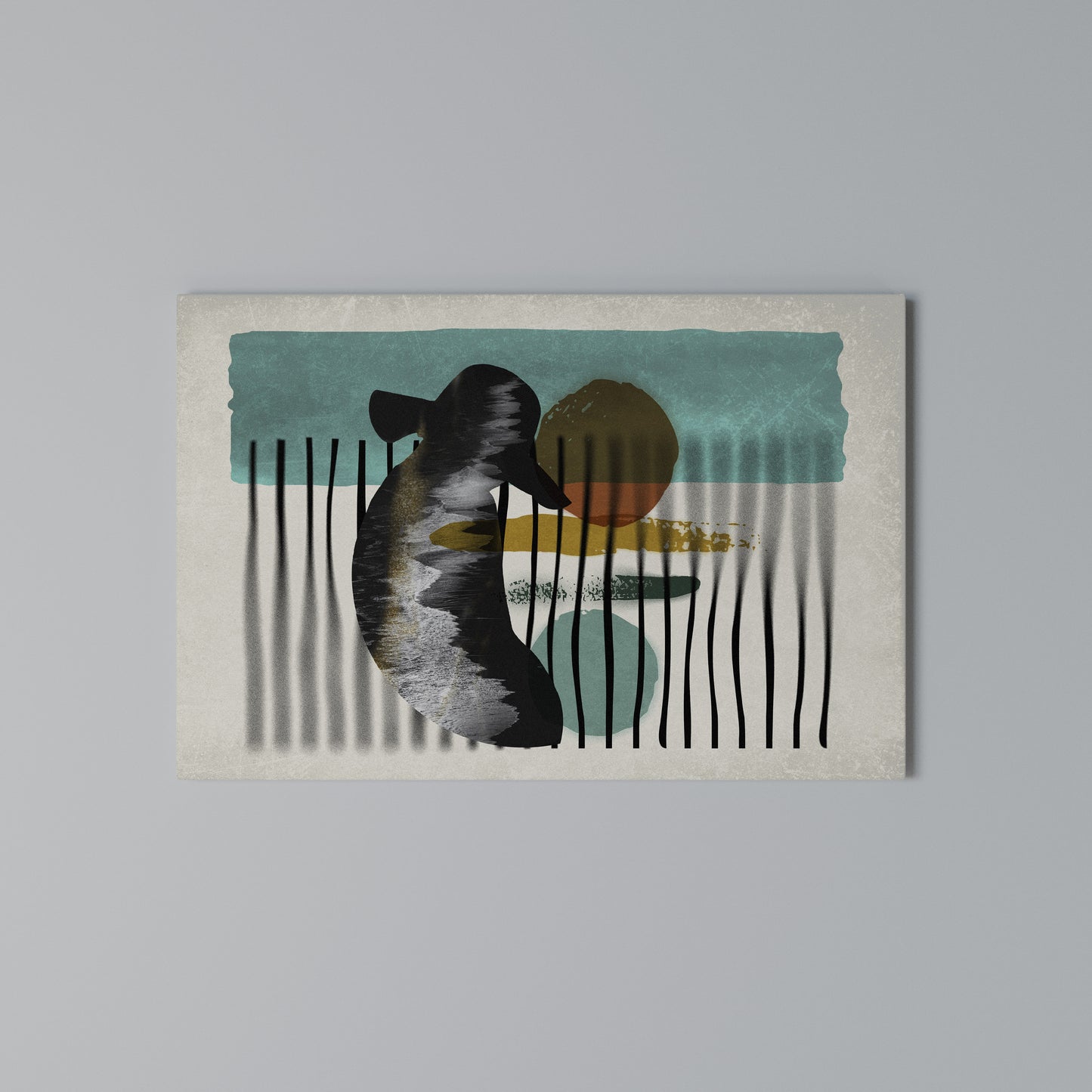 INKWELL TURQOISE Horizontal Canvas Print