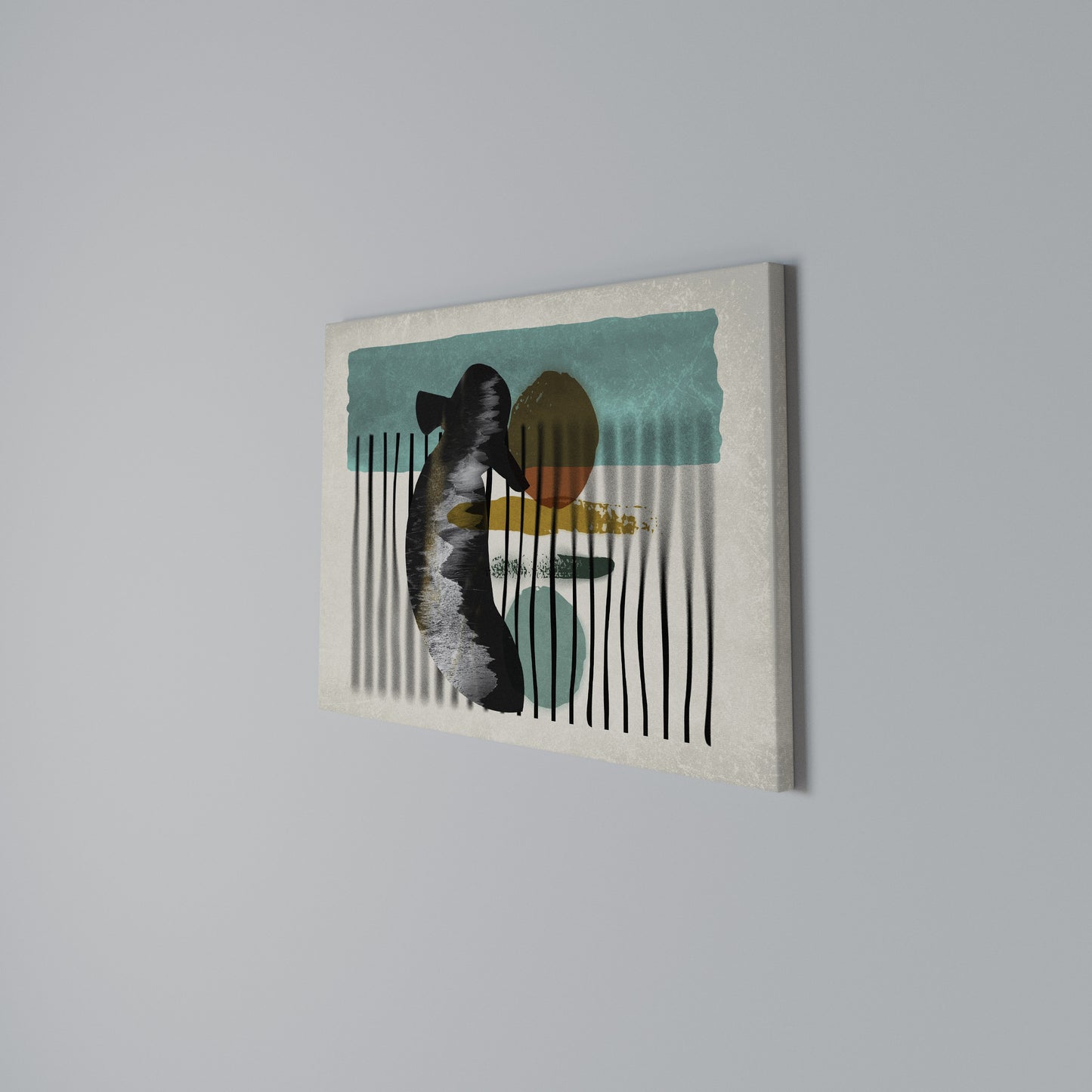 INKWELL TURQOISE Horizontal Canvas Print