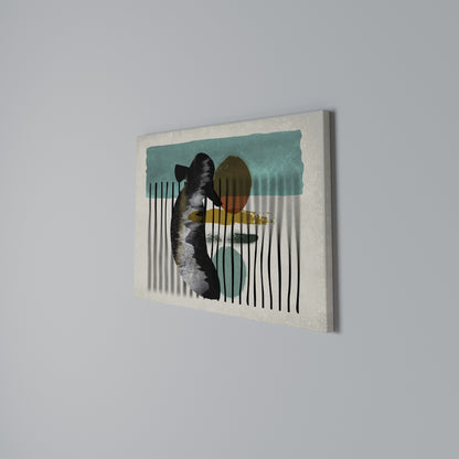 INKWELL TURQOISE Horizontal Canvas Print