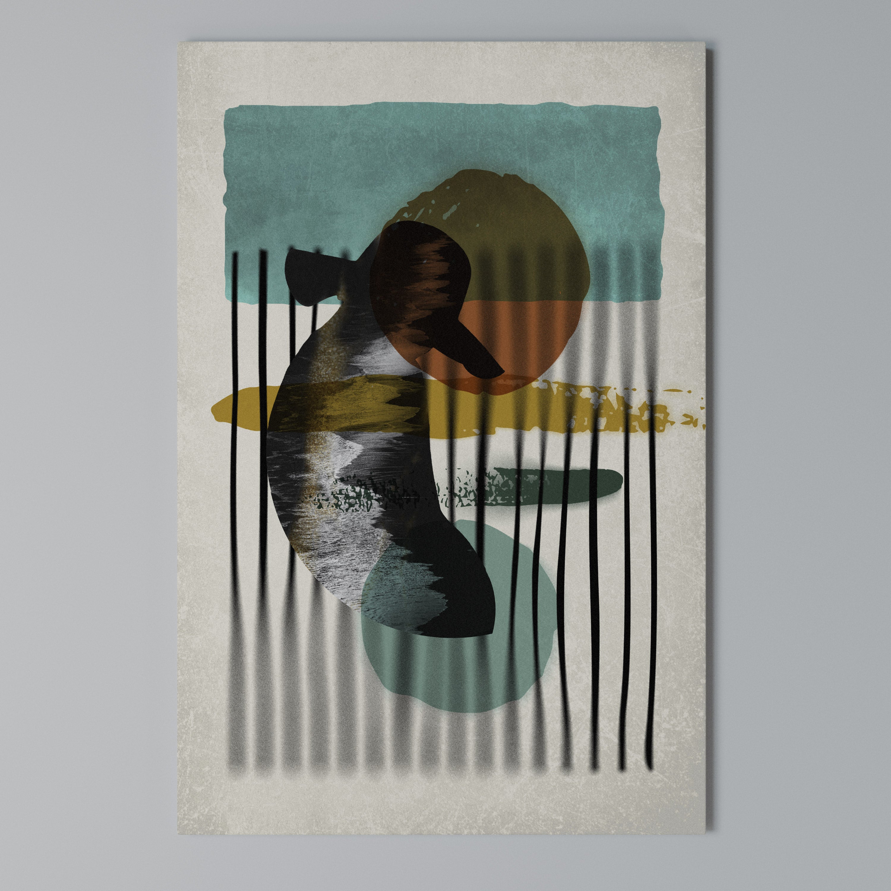INKWELL TURQOISE Vertical Canvas Print