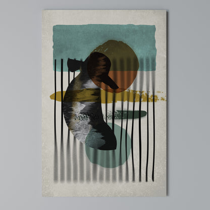 INKWELL TURQOISE Quadro em tela vertical