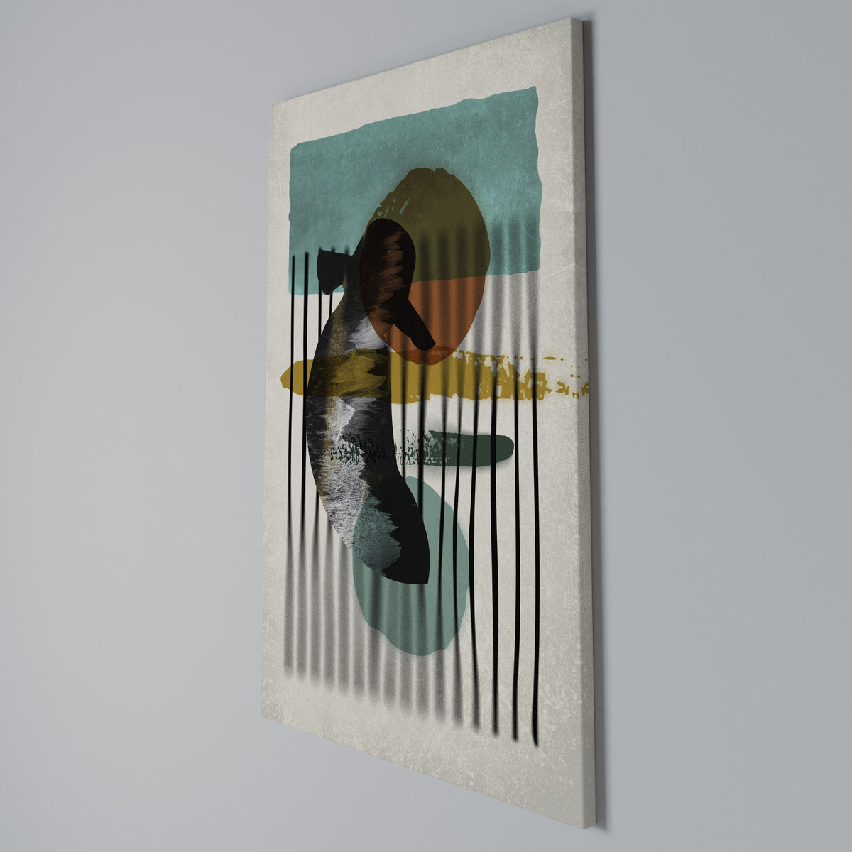 INKWELL TURQOISE Quadro em tela vertical