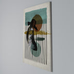 INKWELL TURQOISE Quadro em tela vertical
