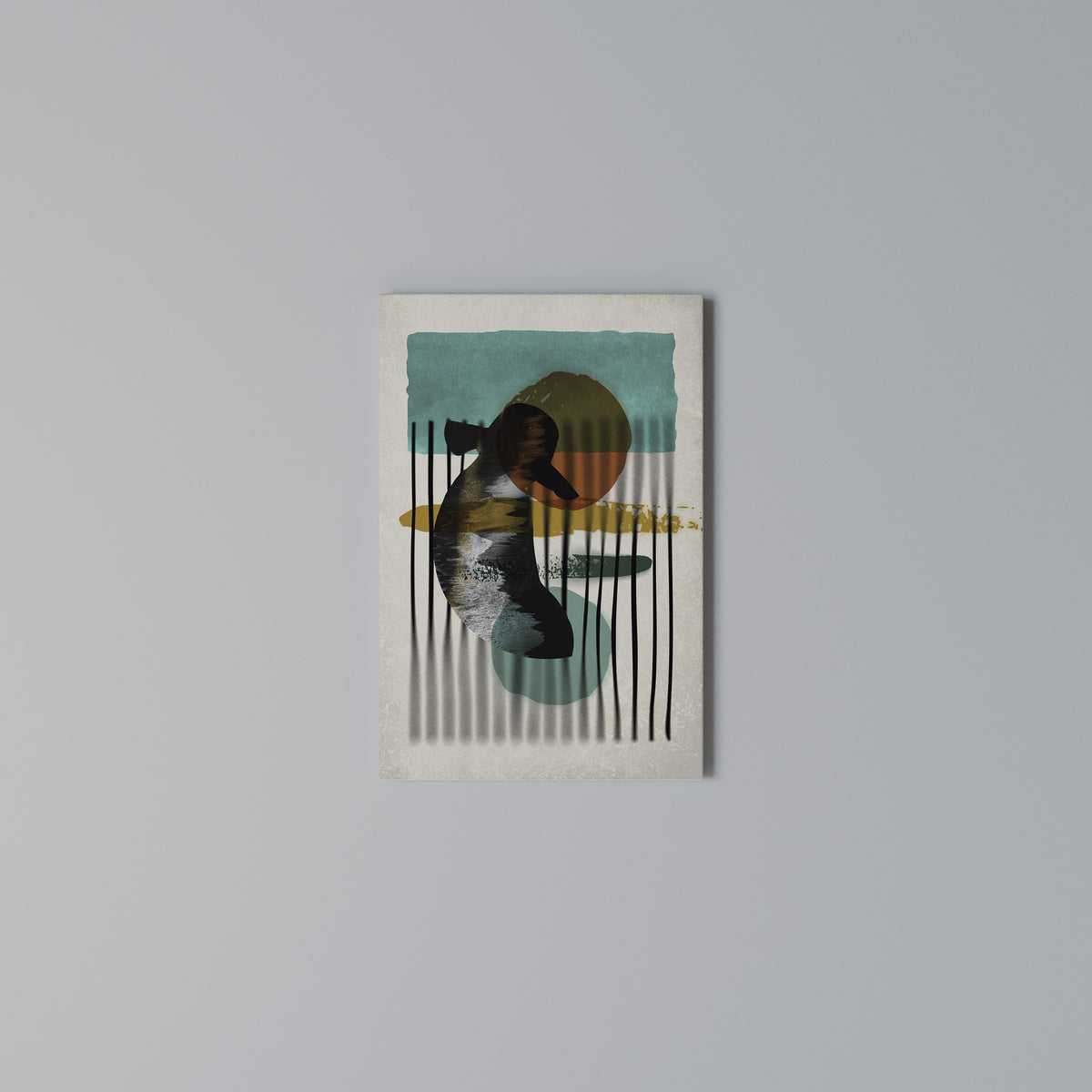 INKWELL TURQOISE Quadro em tela vertical