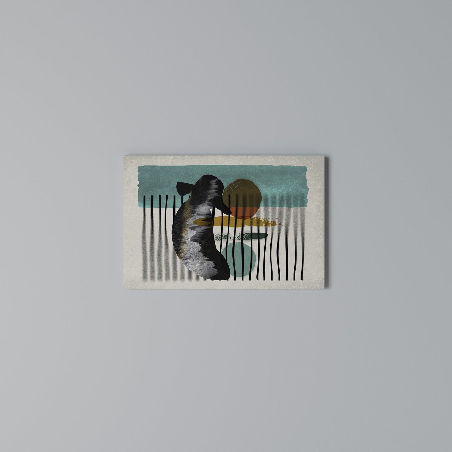 INKWELL TURQOISE Horizontal Canvas Print