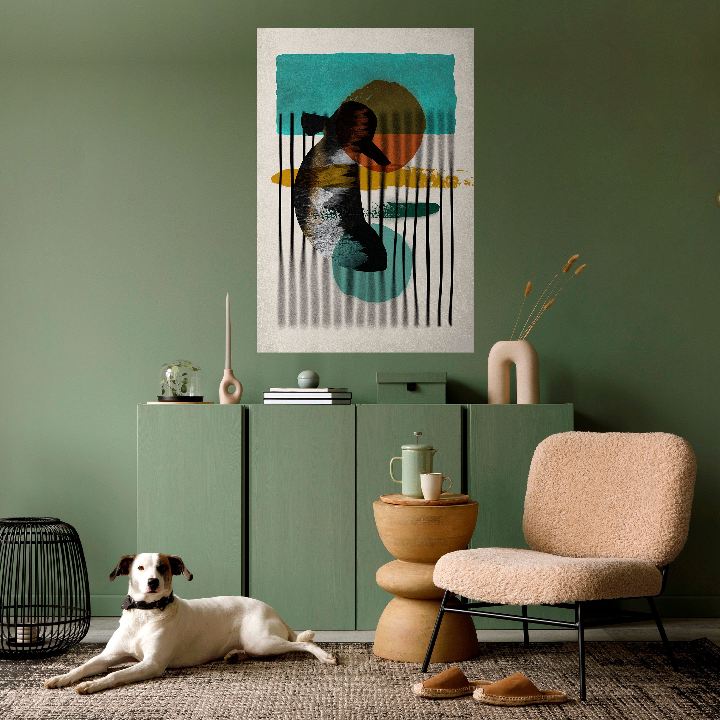 INKWELL TURQOISE Poster Vertical Autocolante