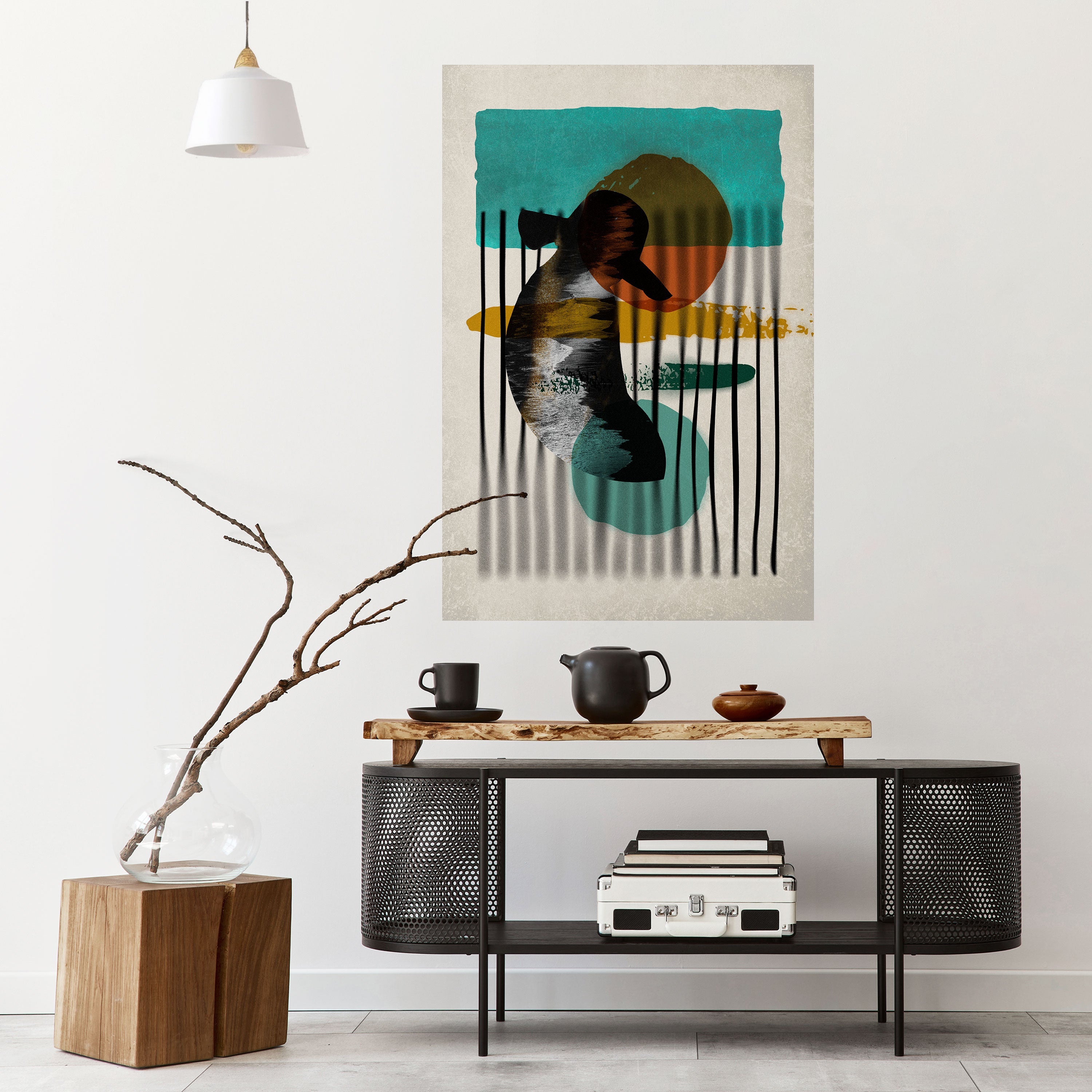 INKWELL TURQOISE Poster Vertical Autocolante