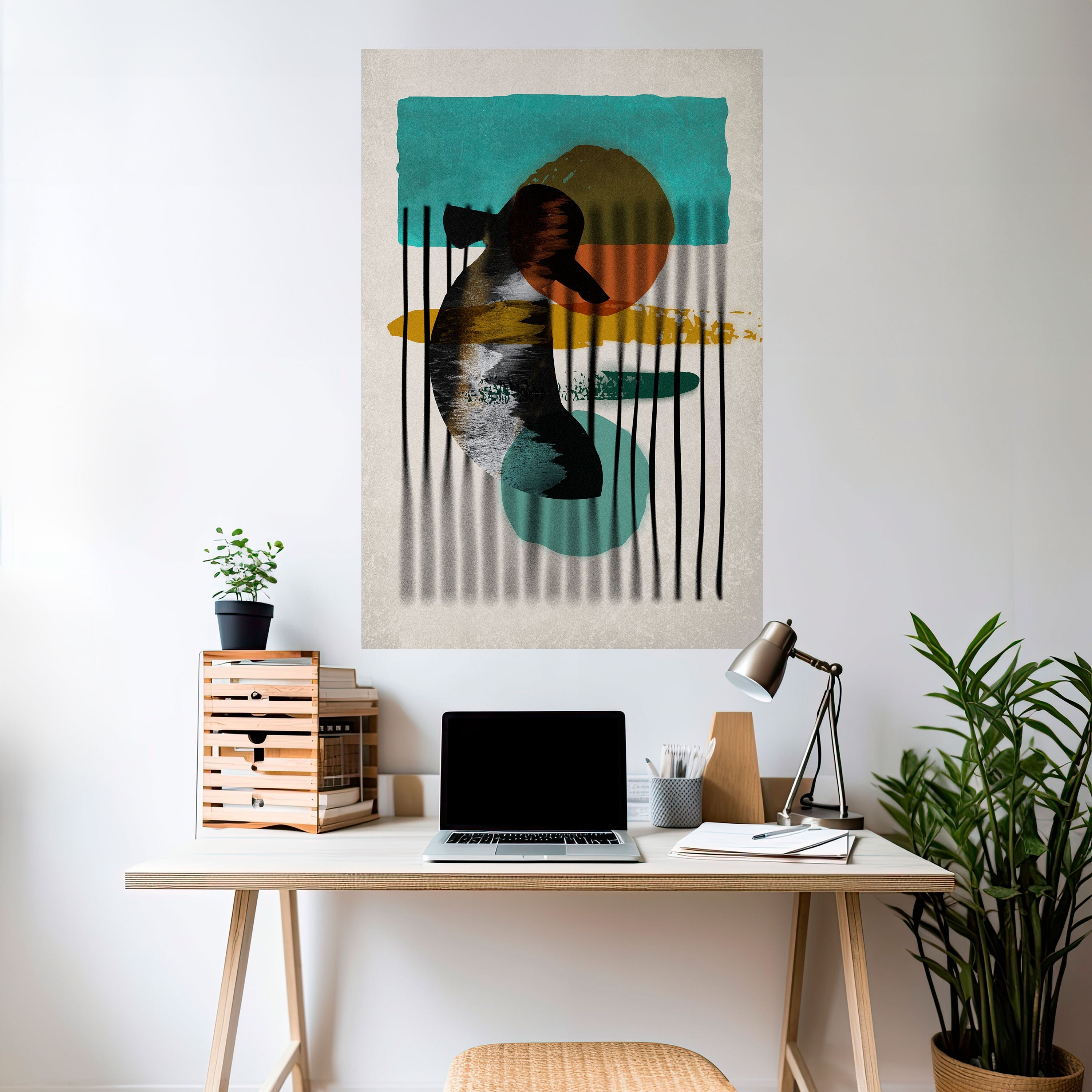 INKWELL TURQOISE Poster Vertical Autocolante