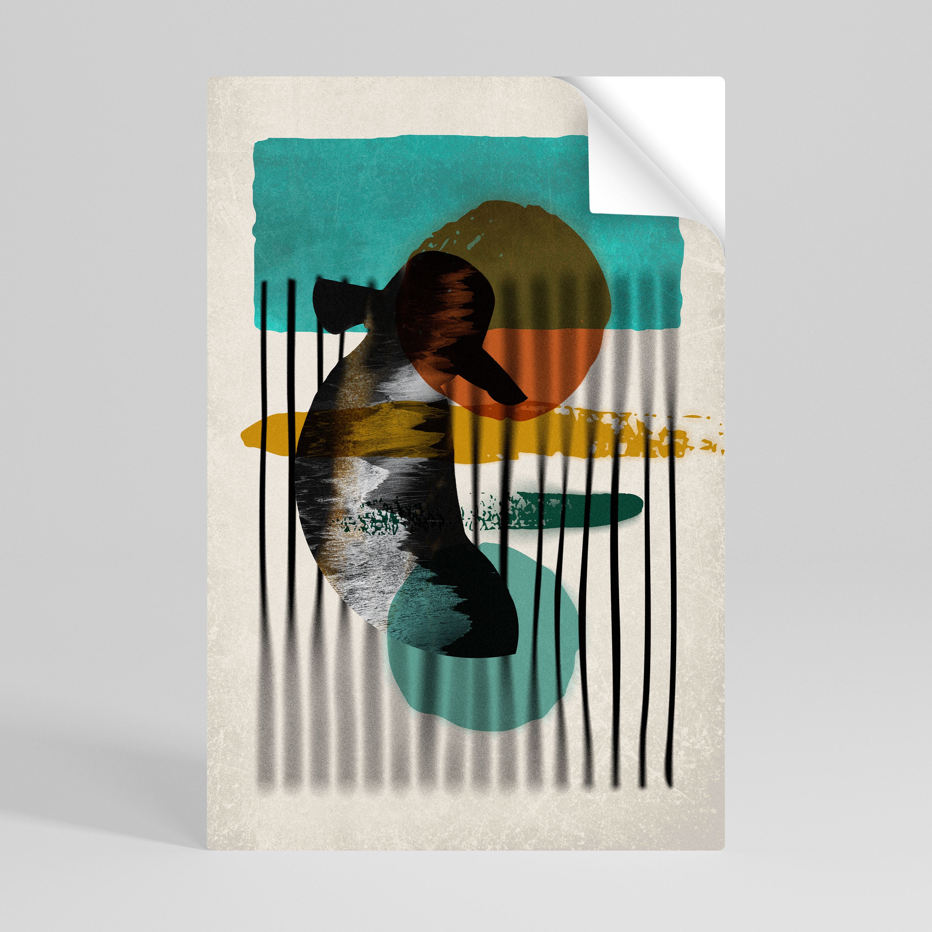 INKWELL TURQOISE Póster Autocolante Vertical