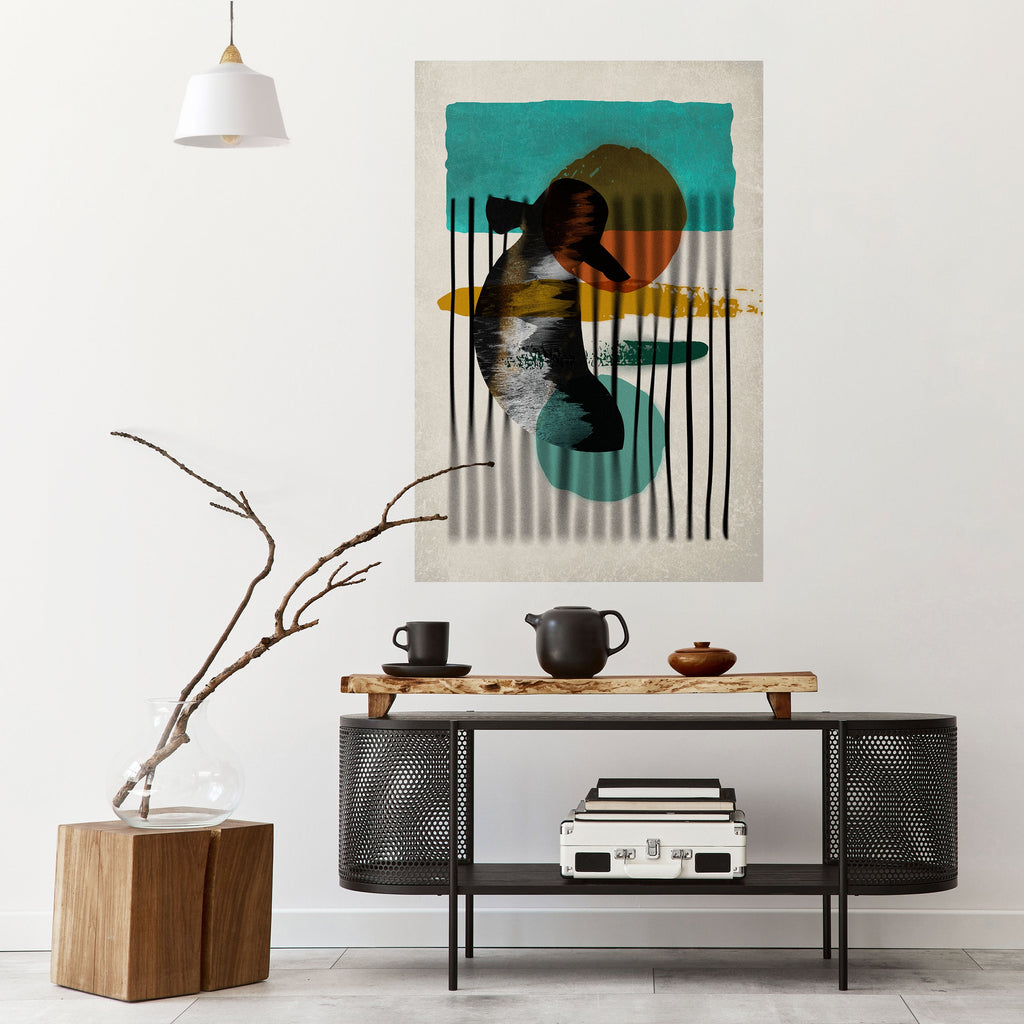 INKWELL TURQOISE Poster Vertical Autocolante