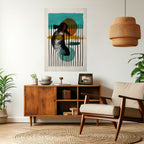 INKWELL TURQOISE Poster Vertical Autocolante