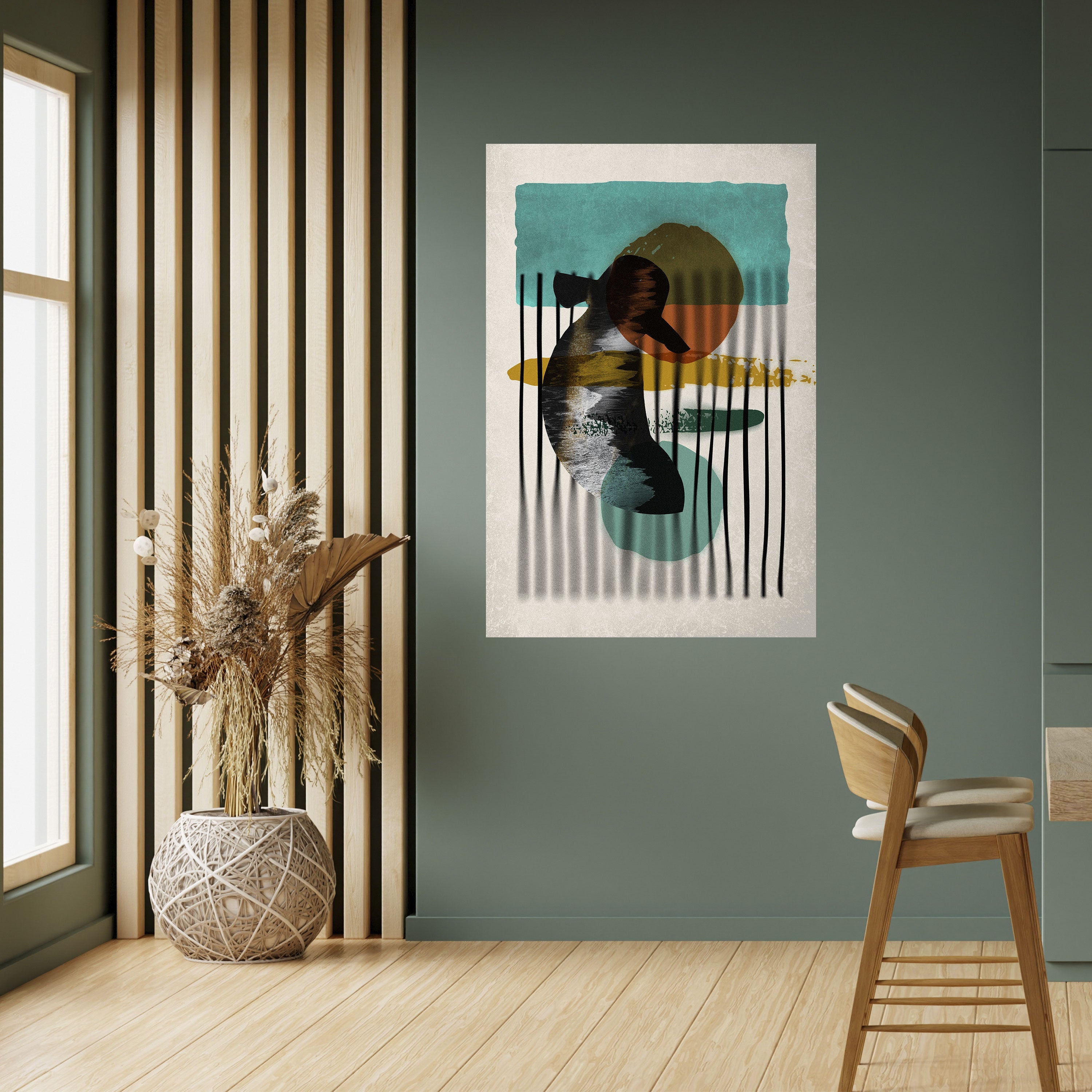 INKWELL TURQOISE Poster Vertical Autocolante