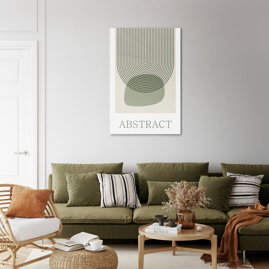 GREEN ABSTRACT Quadro em tela vertical