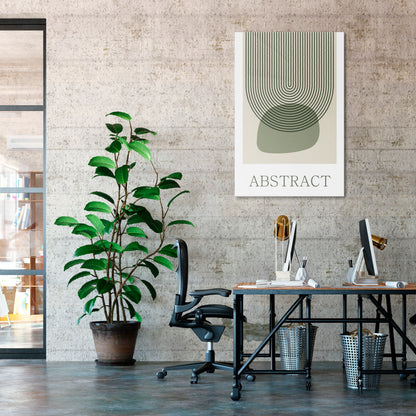 GREEN ABSTRACT Quadro em tela vertical