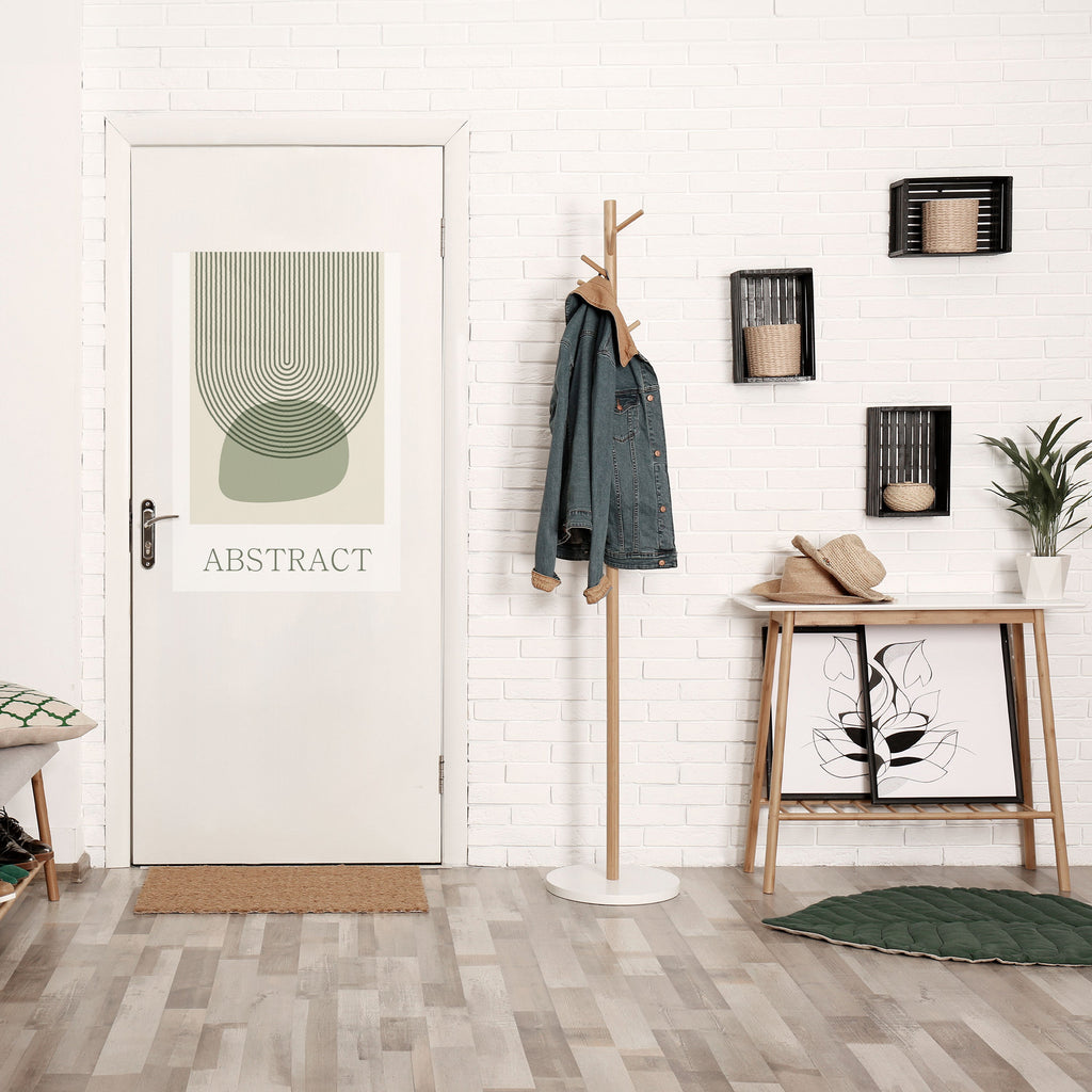 GREEN ABSTRACT Peel and Stick Vertical Poster