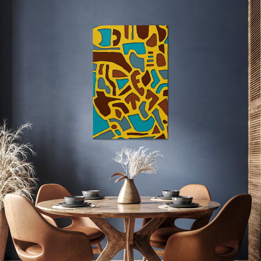 ASSYMETRICAL HARMONY Quadro em tela vertical