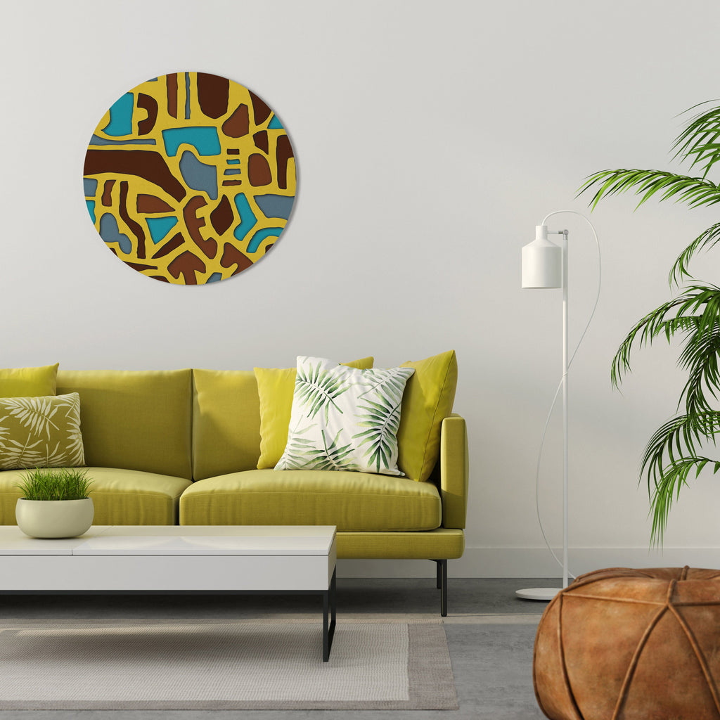 ASSYMETRICAL HARMONY Round Wall Art