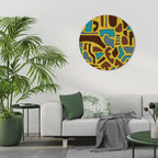 ASSYMETRICAL HARMONY Round Wall Art