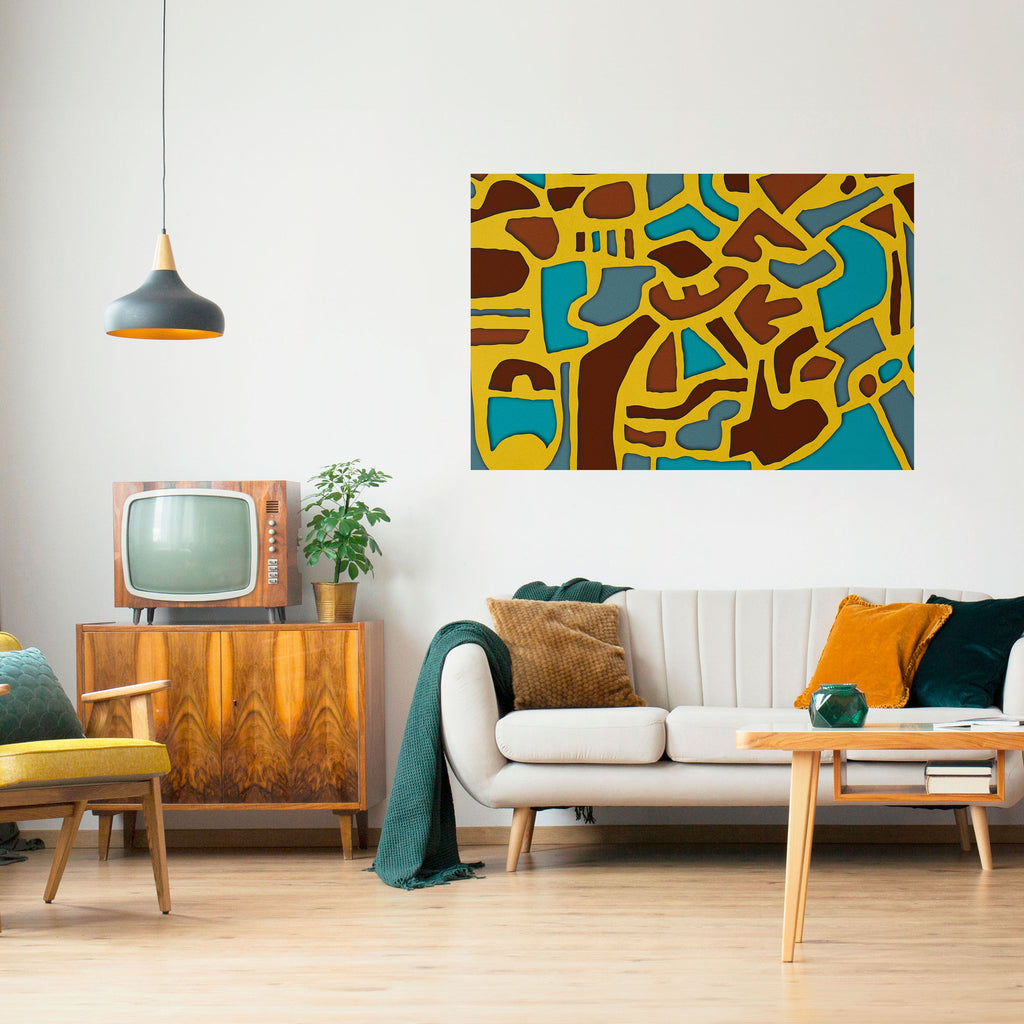 ASSYMETRICAL HARMONY Peel and Stick Horizontal Poster