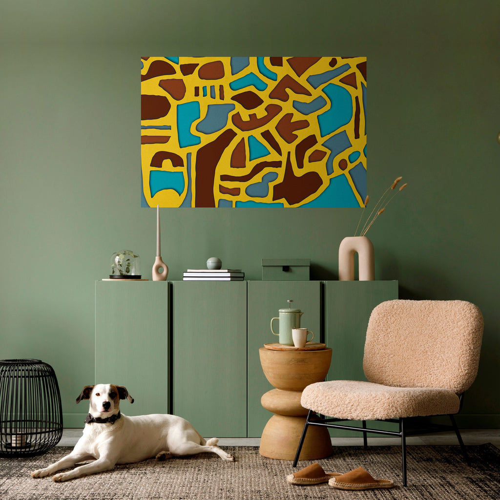 ASSYMETRICAL HARMONY Peel and Stick Horizontal Poster