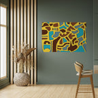 ASSYMETRICAL HARMONY Peel and Stick Horizontal Poster