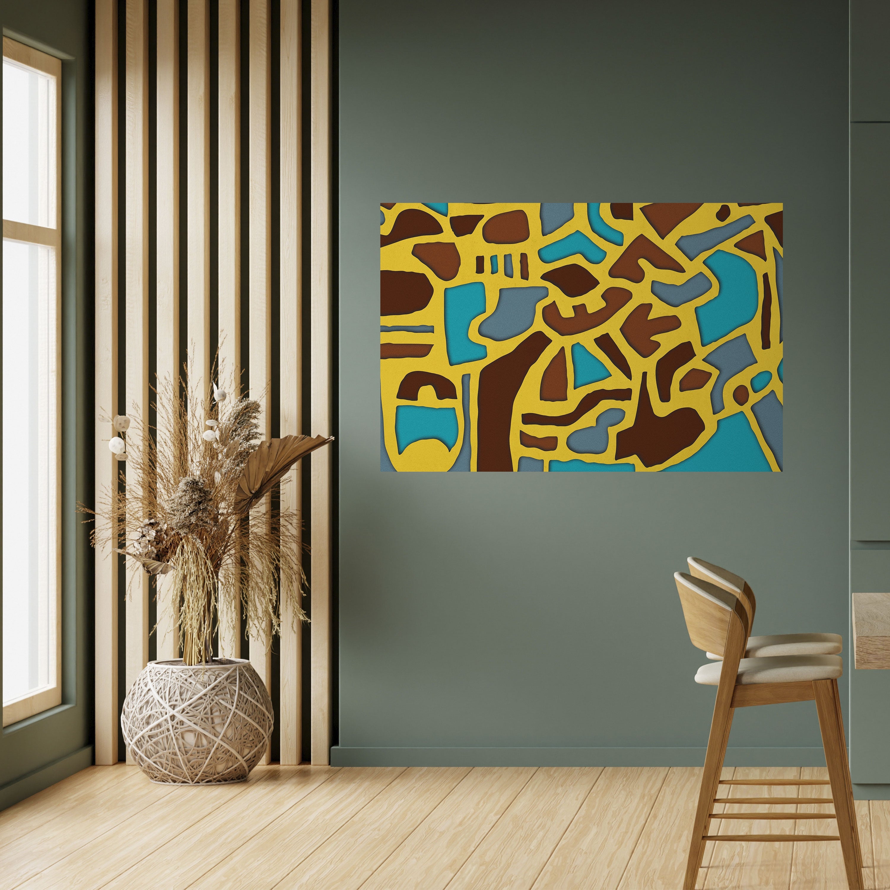 ASSYMETRICAL HARMONY Peel and Stick Horizontal Poster