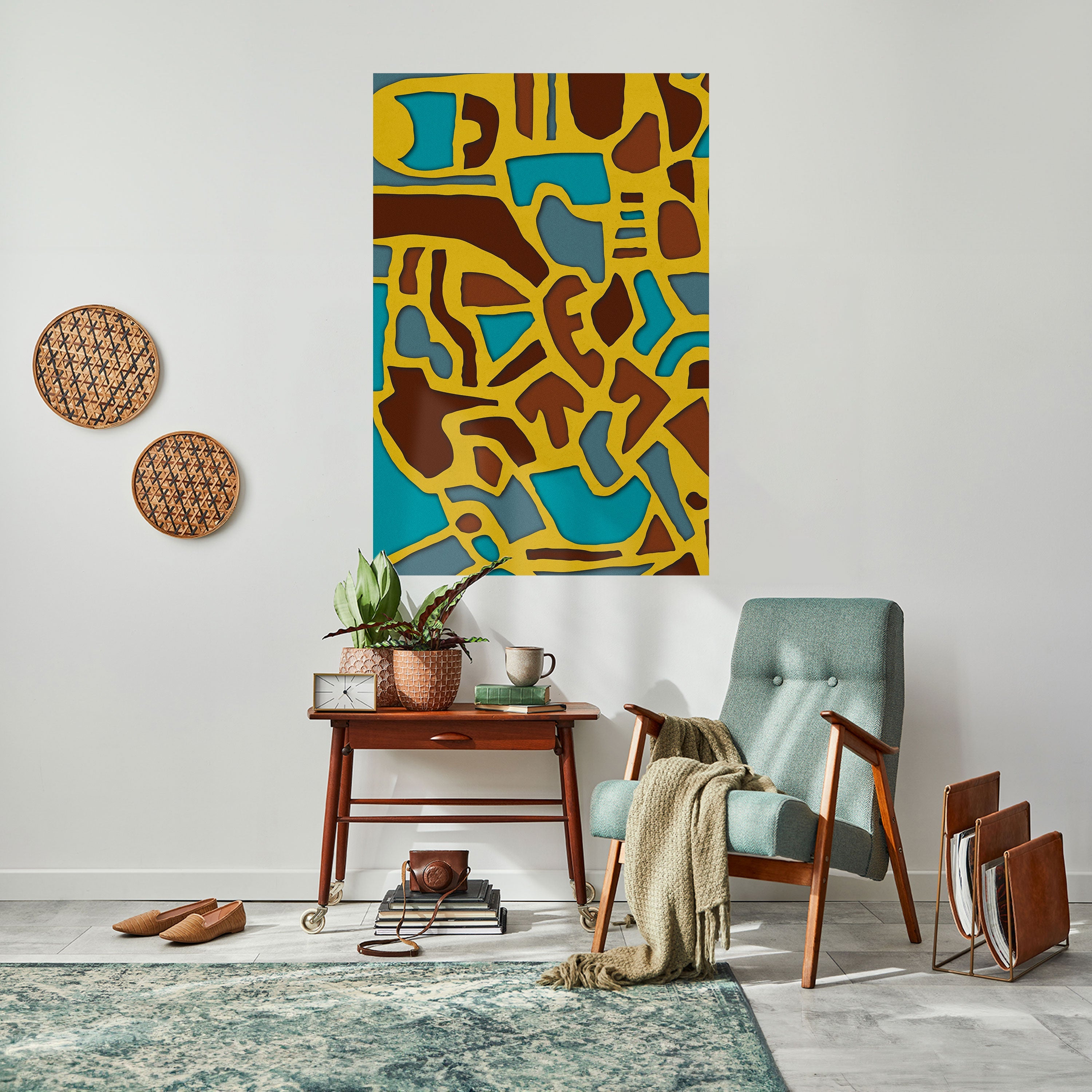 ASSYMETRICAL HARMONY Peel and Stick Vertical Poster