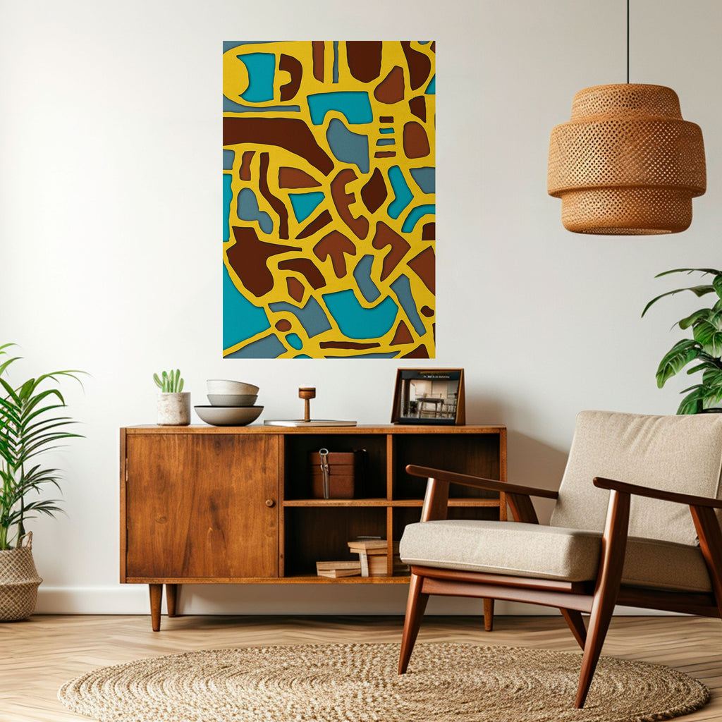 ASSYMETRICAL HARMONY Peel and Stick Vertical Poster