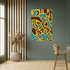 ASSYMETRICAL HARMONY Peel and Stick Vertical Poster