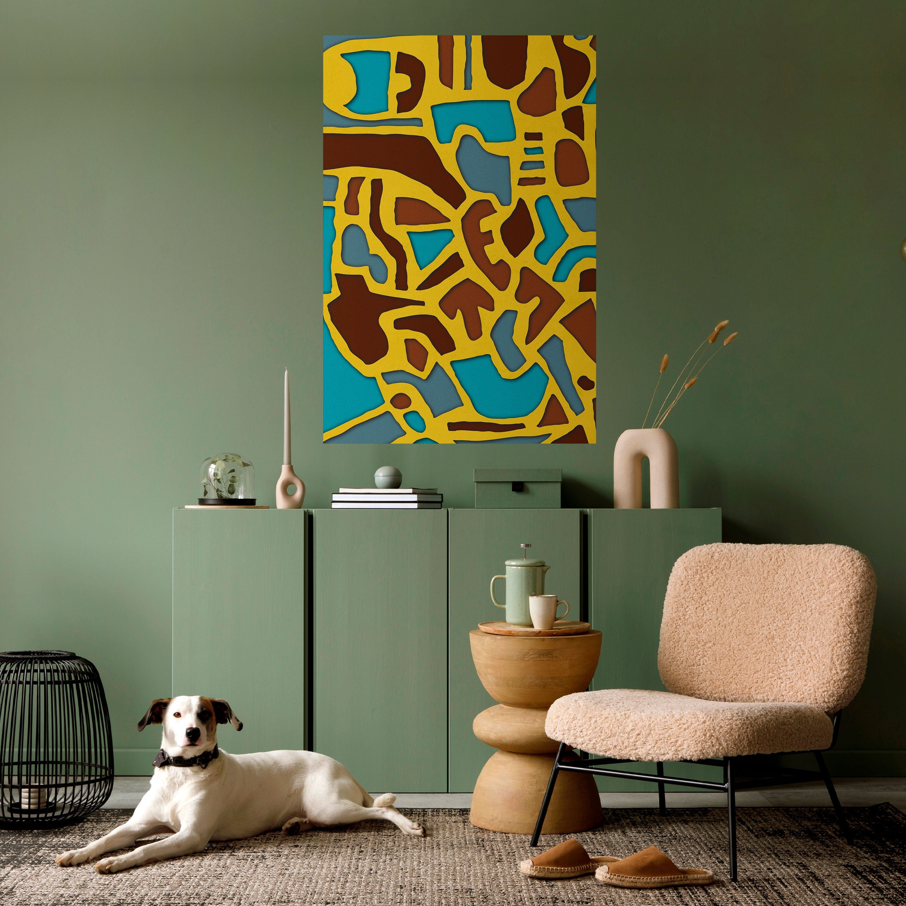 ASSYMETRICAL HARMONY Peel and Stick Vertical Poster